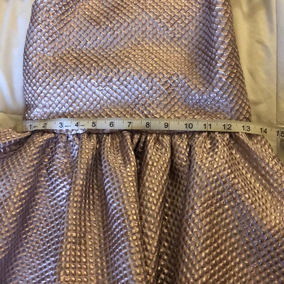 Gorgeous custom high low dress. Blush pink a little iridescent. - Picture 3 of 5